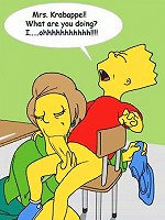 Mrs. Krabappel getting abused and getting her pussy filled